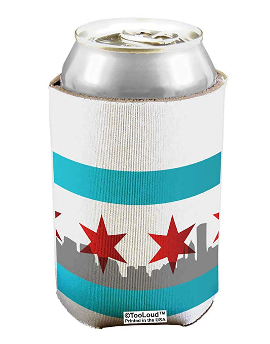 Chicago Flag Skyline AOP Can / Bottle Insulator Coolers All Over Print-Can Coolie-TooLoud-1-Davson Sales