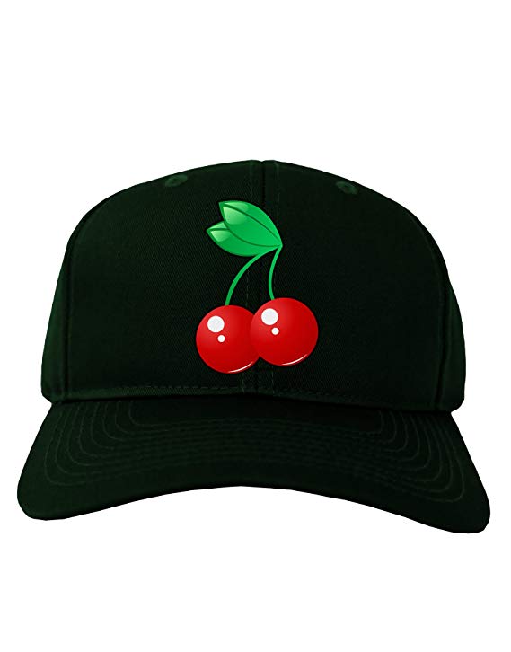 Cherries Adult Dark Baseball Cap Hat-Baseball Cap-TooLoud-Hunter-Green-One Size-Davson Sales