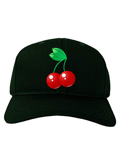 Cherries Adult Dark Baseball Cap Hat-Baseball Cap-TooLoud-Hunter-Green-One Size-Davson Sales