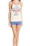 DC Comics Wonder Woman 2-Piece Women's Pajama Set-DC Comics-Blue-Small-Davson Sales