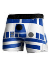 Blue and White Robot AOP Boxer Brief Dual Sided All Over Print-TooLoud-White-Small-Davson Sales