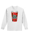 Blessed Yule Red Coffee Cup Adult Long Sleeve Shirt by-Long Sleeve Shirt-TooLoud-White-Small-Davson Sales