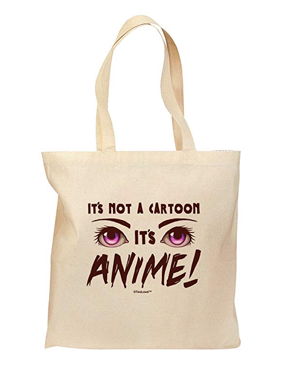 Not A Cartoon Eyes Magenta Grocery Tote Bag by TooLoud-Grocery Tote-TooLoud-Natural-Medium-Davson Sales