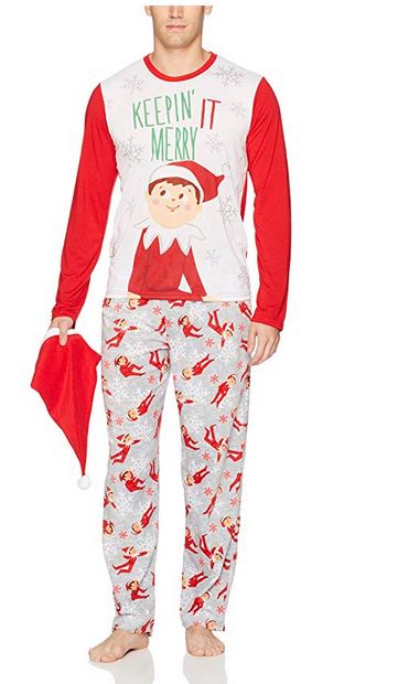 Elf on a Shelf Dad Pajama set for Men 2pc-Briefly Stated-Small-Davson Sales