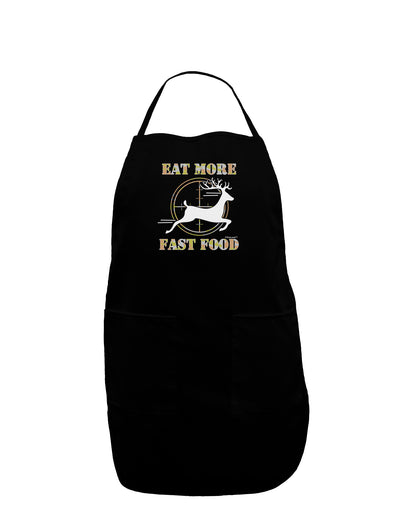 Eat More Fast Food - Deer Dark Adult Apron-Bib Apron-TooLoud-Black-One-Size-Davson Sales