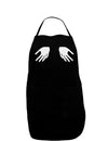 Shrugging Hands Dark Adult Apron-Bib Apron-TooLoud-Black-One-Size-Davson Sales