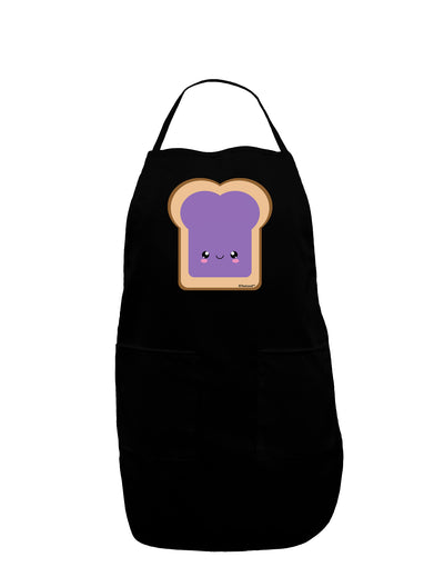 Cute Matching Design - PB and J - Jelly Dark Adult Apron by TooLoud-Bib Apron-TooLoud-Black-One-Size-Davson Sales