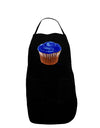 Giant Bright Blue Cupcake Dark Adult Apron by TooLoud-Bib Apron-TooLoud-Black-One-Size-Davson Sales