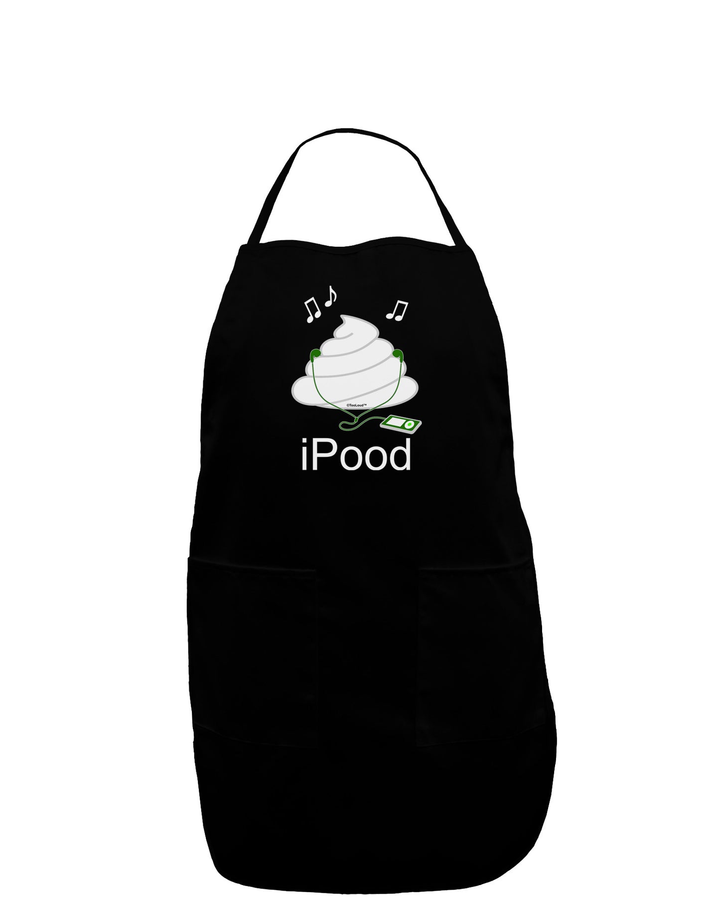 iPood Plus Size Dark Apron-Bib Apron-TooLoud-Black-Plus-Size-Davson Sales