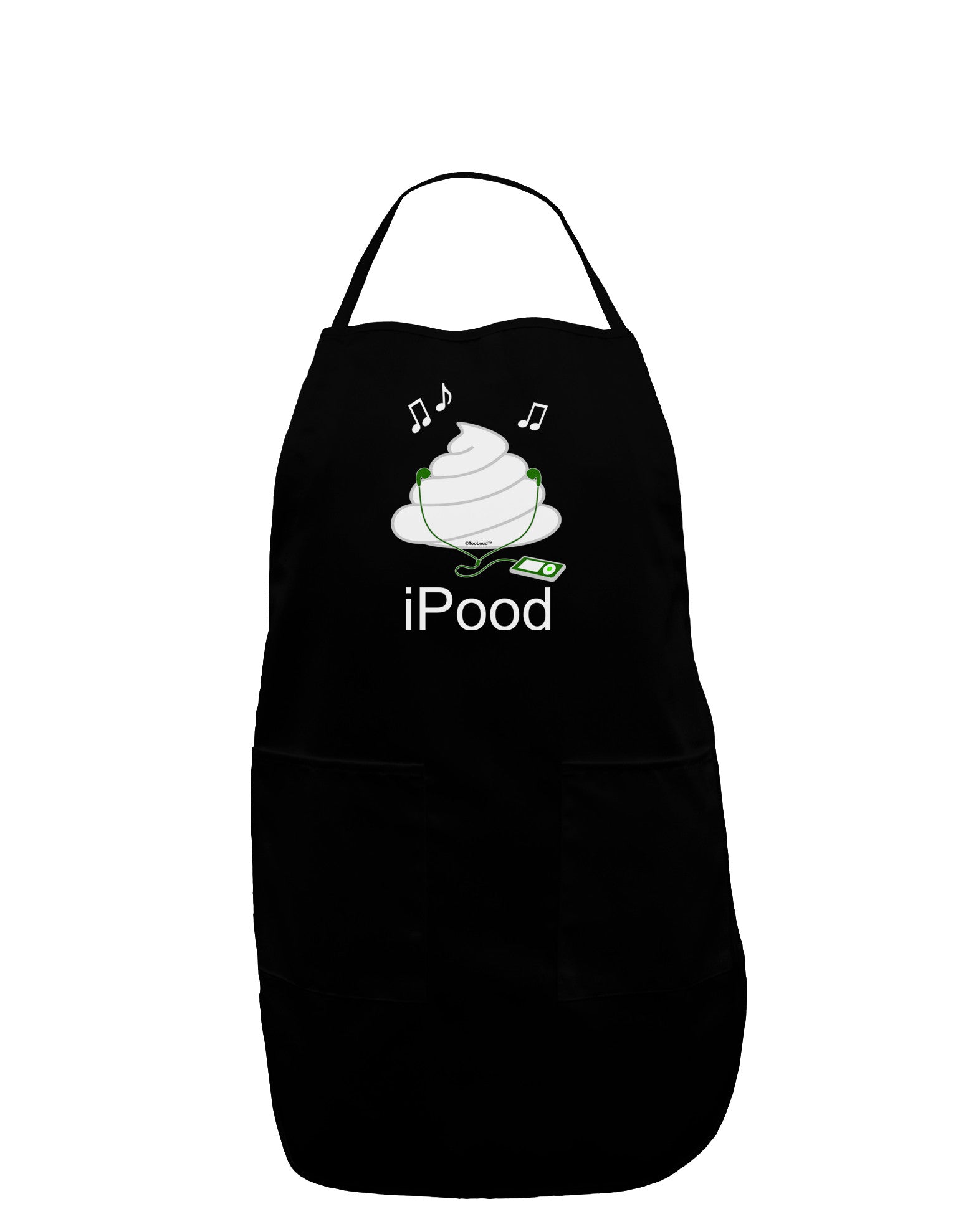 iPood Plus Size Dark Apron-Bib Apron-TooLoud-Black-Plus-Size-Davson Sales