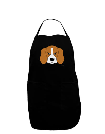 Cute Beagle Dog Dark Adult Apron by TooLoud-Bib Apron-TooLoud-Black-One-Size-Davson Sales