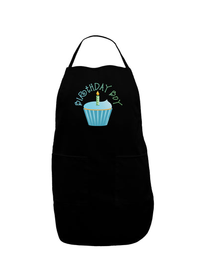 Birthday Boy - Candle Cupcake Dark Adult Apron by TooLoud-Bib Apron-TooLoud-Black-One-Size-Davson Sales