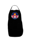 Grunge Colorado Rocky Mountain Bighorn Sheep Flag Dark Plus Size Dark Apron-Bib Apron-TooLoud-Black-Plus-Size-Davson Sales