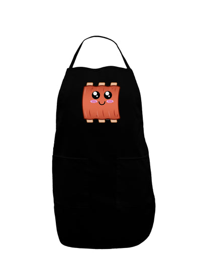 Cute Ribs Dark Adult Apron-Bib Apron-TooLoud-Black-One-Size-Davson Sales