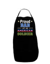 Proud Dad of an American Soldier Dark Adult Apron-Bib Apron-TooLoud-Black-One-Size-Davson Sales