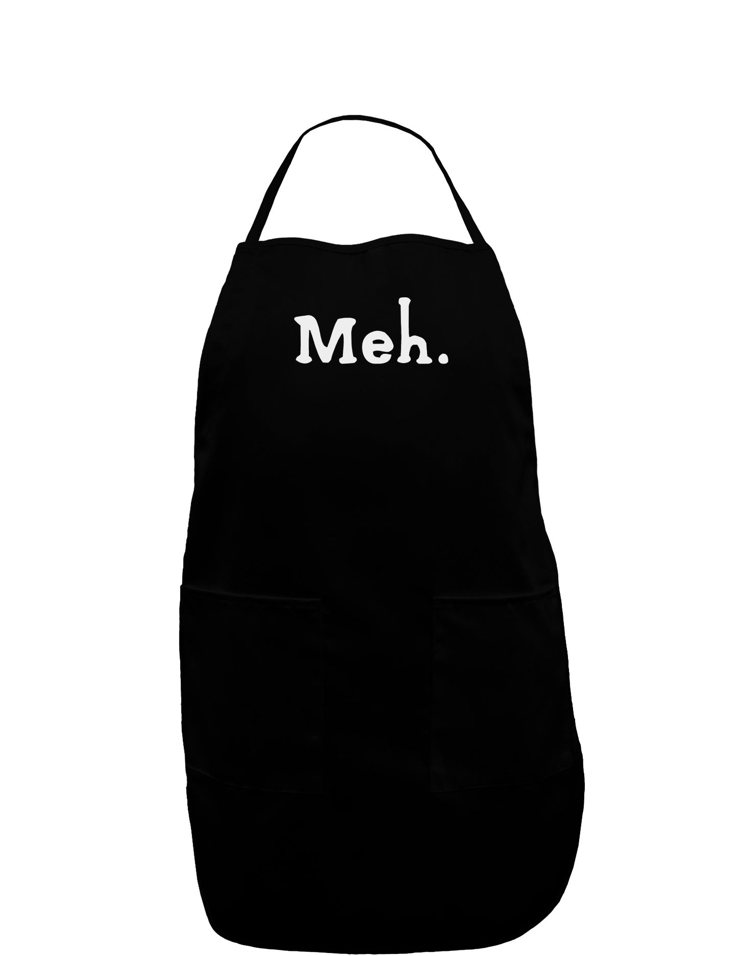 Meh Dark Adult Apron-Bib Apron-TooLoud-Black-One-Size-Davson Sales