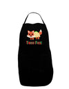 Cute Taco Fox Text Dark Adult Apron-Bib Apron-TooLoud-Black-One-Size-Davson Sales