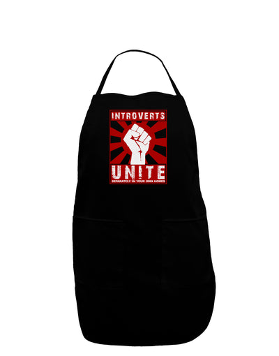 Introverts Unite Funny Dark Adult Apron by TooLoud-Bib Apron-TooLoud-Black-One-Size-Davson Sales