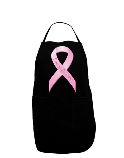 Pink Breast Cancer Awareness Ribbon - Stronger Everyday Dark Adult Apron-Bib Apron-TooLoud-Black-One-Size-Davson Sales