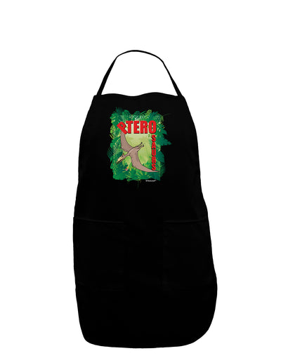 Pterosaurs - With Name Dark Adult Apron by TooLoud-Bib Apron-TooLoud-Black-One-Size-Davson Sales