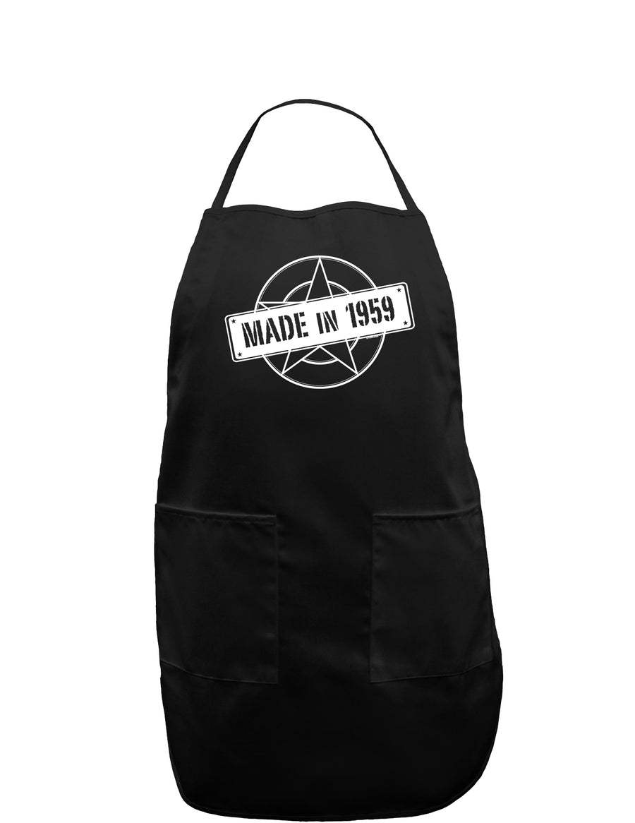 TooLoud 60th Birthday Gift Made in 1959 Plus Size Dark Apron-Bib Apron-TooLoud-Black-Plus-Size-Davson Sales