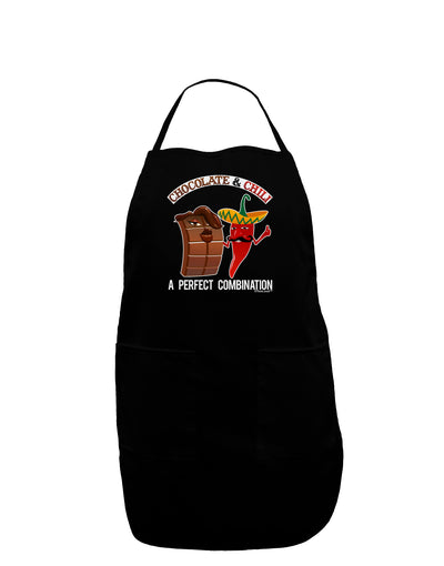 Chiles and Chocolate Dark Adult Apron-Bib Apron-TooLoud-Black-One-Size-Davson Sales