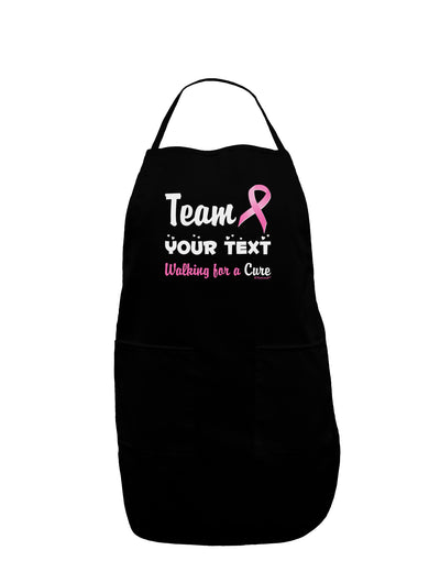 Personalized Team -Name- Breast Cancer Walk - Walking for a Cure Dark Adult Apron-Bib Apron-TooLoud-Black-One-Size-Davson Sales