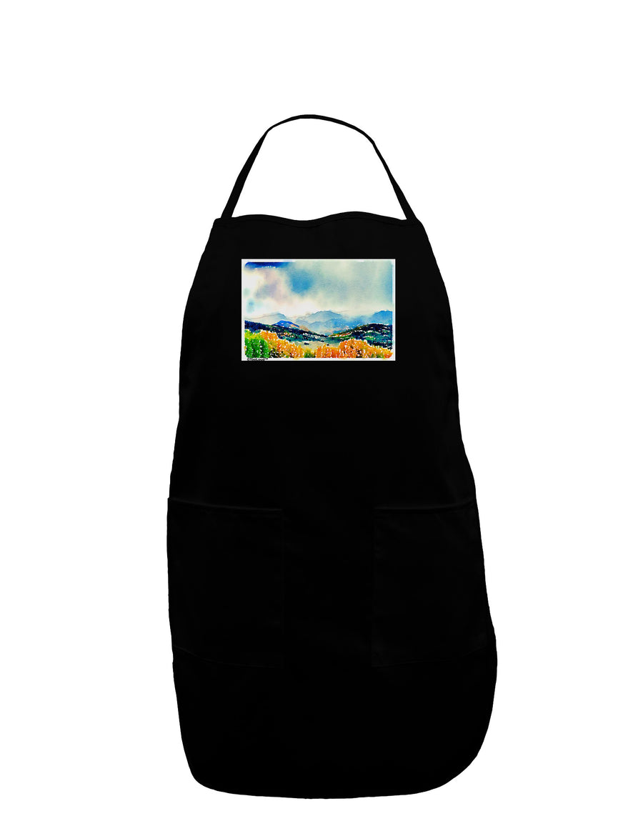 Colorado Mountain Scene Plus Size Apron-Bib Apron-TooLoud-Black-Plus-Size-Davson Sales