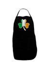 Irish Flag - Shamrock Distressed Dark Adult Apron by TooLoud-Bib Apron-TooLoud-Black-One-Size-Davson Sales