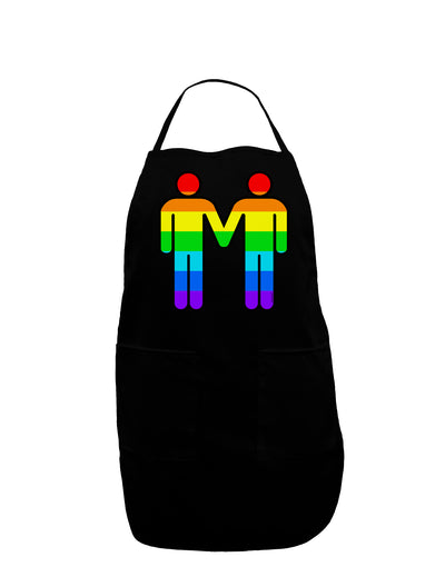 Rainbow Gay Men Holding Hands Dark Adult Apron-TooLoud-Black-One-Size-Davson Sales