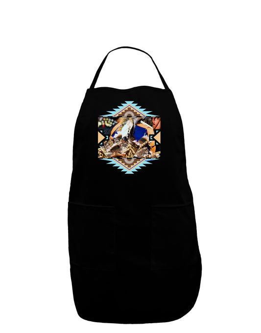 Native American Dancer 1 Dark Adult Apron-Bib Apron-TooLoud-Black-One-Size-Davson Sales
