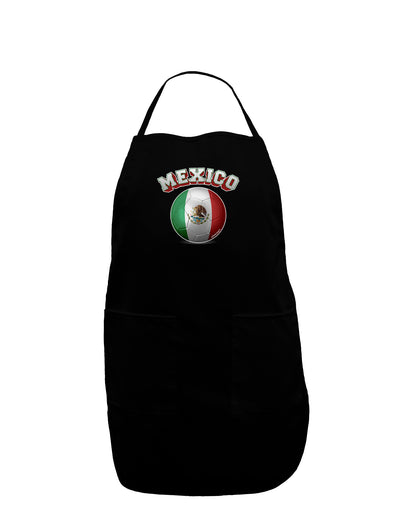 Soccer Ball Flag - Mexico Dark Adult Apron-Bib Apron-TooLoud-Black-One-Size-Davson Sales