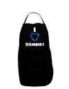 I Heart Zombies - Bloody Heart Blue Dark Adult Apron-Bib Apron-TooLoud-Black-One-Size-Davson Sales