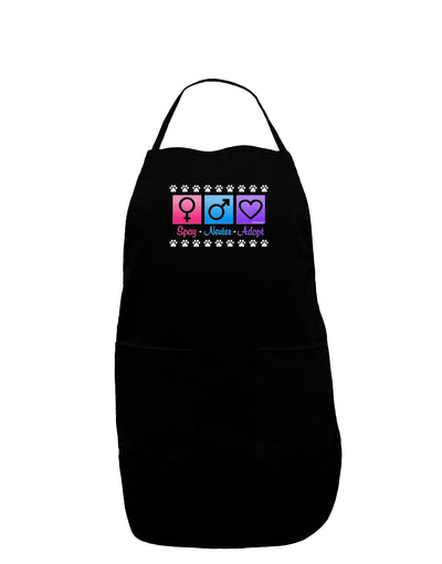 Spay Neuter Adopt Dark Adult Apron-Bib Apron-TooLoud-Black-One-Size-Davson Sales