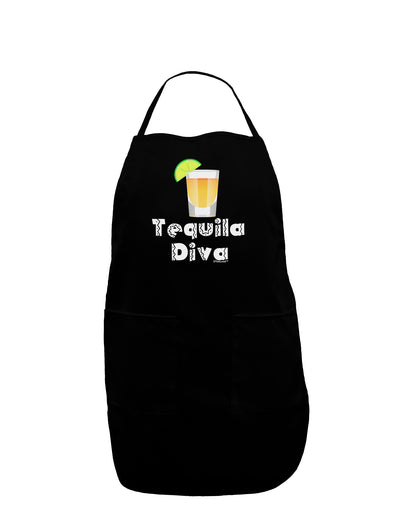 Tequila Diva - Cinco de Mayo Design Dark Adult Apron by TooLoud-Bib Apron-TooLoud-Black-One-Size-Davson Sales