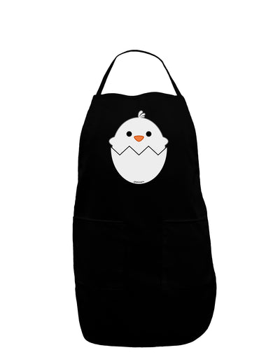 Cute Hatching Chick - White Dark Adult Apron by TooLoud-Bib Apron-TooLoud-Black-One-Size-Davson Sales