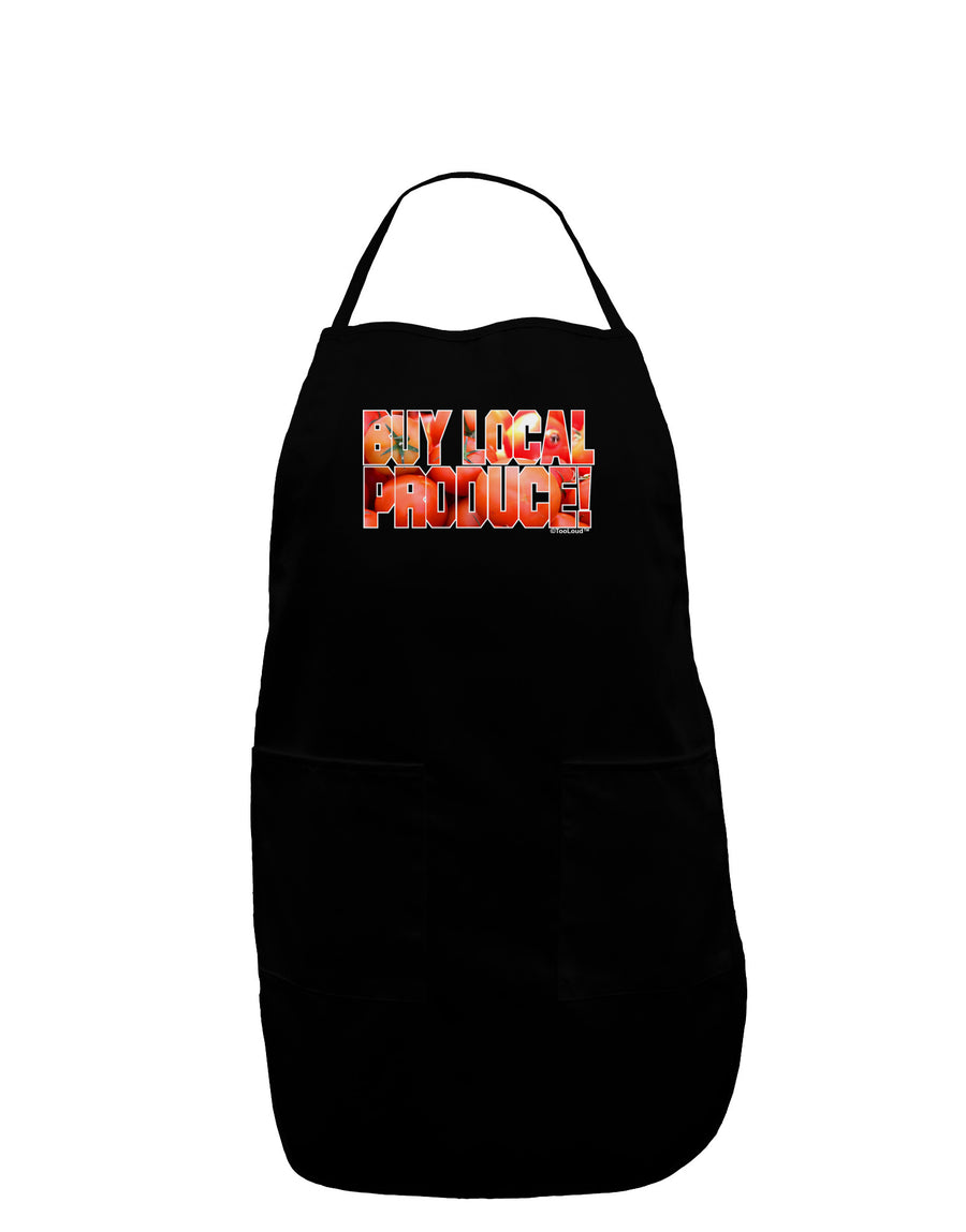 Buy Local Produce Tomatoes Text Plus Size Apron-Bib Apron-TooLoud-Black-Plus-Size-Davson Sales