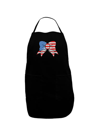 Patriotic Bow Dark Adult Apron-Bib Apron-TooLoud-Black-One-Size-Davson Sales