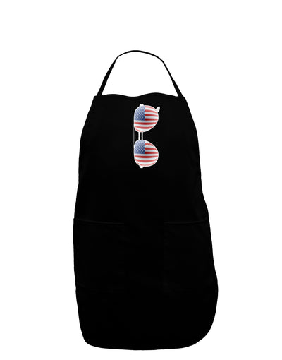 Silver American Flag Aviator Sunglasses Dark Adult Apron-Bib Apron-TooLoud-Black-One-Size-Davson Sales