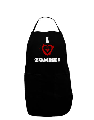 I Heart Zombies - Bio Hazard Heart Dark Adult Apron-Bib Apron-TooLoud-Black-One-Size-Davson Sales