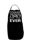 Coolest Dad Ever Dark Adult Apron-Bib Apron-TooLoud-Black-One-Size-Davson Sales