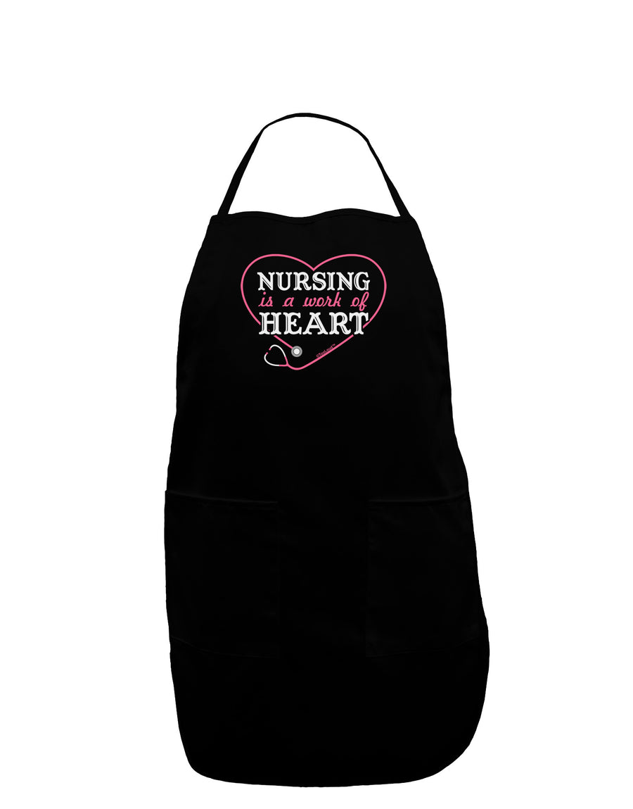 Nursing Is A Work Of Heart Plus Size Apron-Bib Apron-TooLoud-Black-Plus-Size-Davson Sales