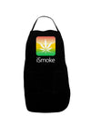 iSmoke Logo - Marijuana Leaf Dark Adult Apron-Bib Apron-TooLoud-Black-One-Size-Davson Sales