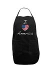 I Heart America Scribble Dark Adult Apron-Bib Apron-TooLoud-Black-One-Size-Davson Sales