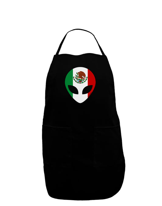Mexican Flag Extraterrestrial Dark Adult Apron-Bib Apron-TooLoud-Black-One-Size-Davson Sales