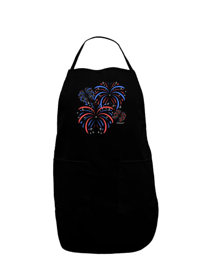 Patriotic Fireworks with Bursting Stars Dark Adult Apron by TooLoud-Bib Apron-TooLoud-Black-One-Size-Davson Sales