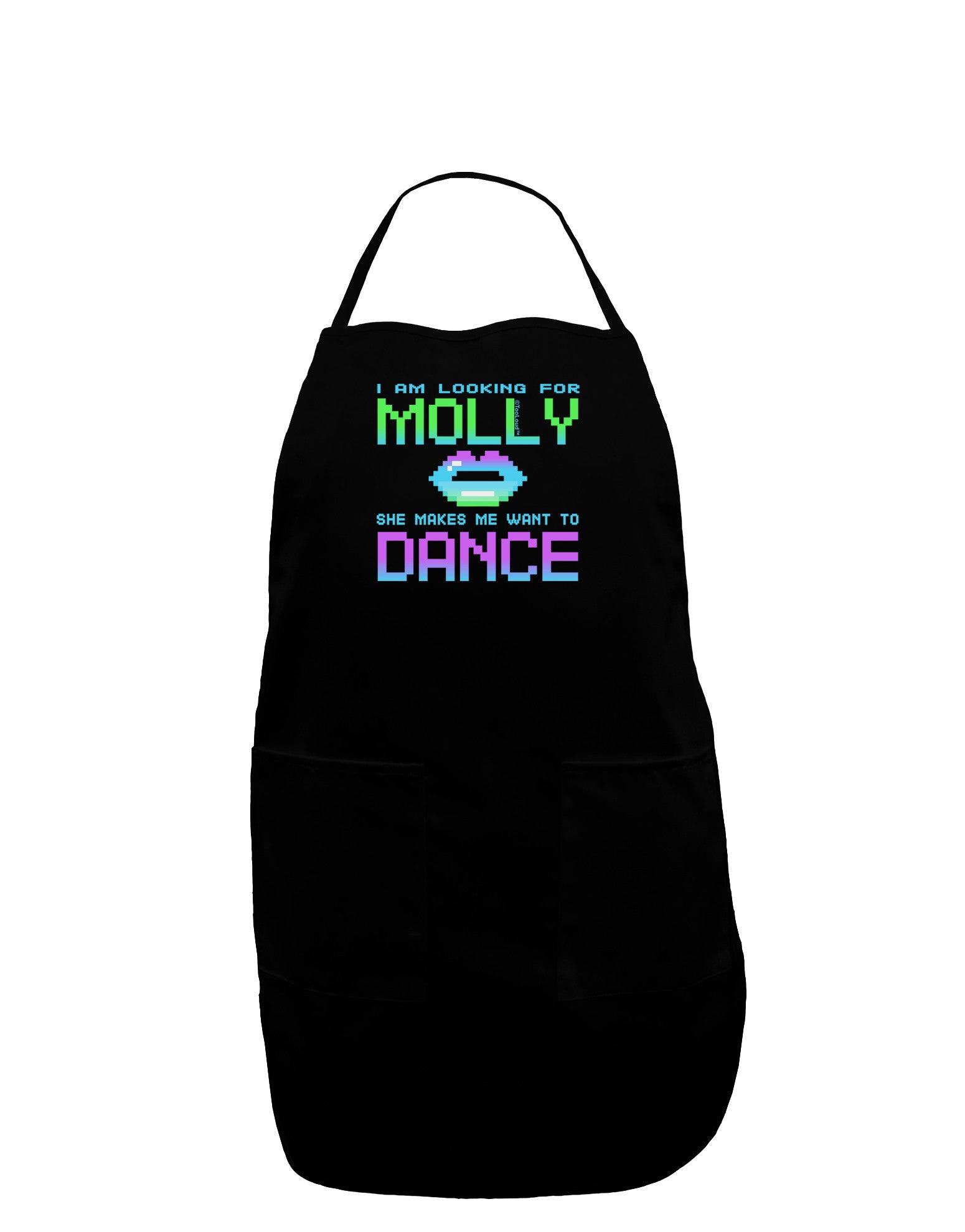 Looking For Molly Dark Adult Apron-Bib Apron-TooLoud-Black-One-Size-Davson Sales