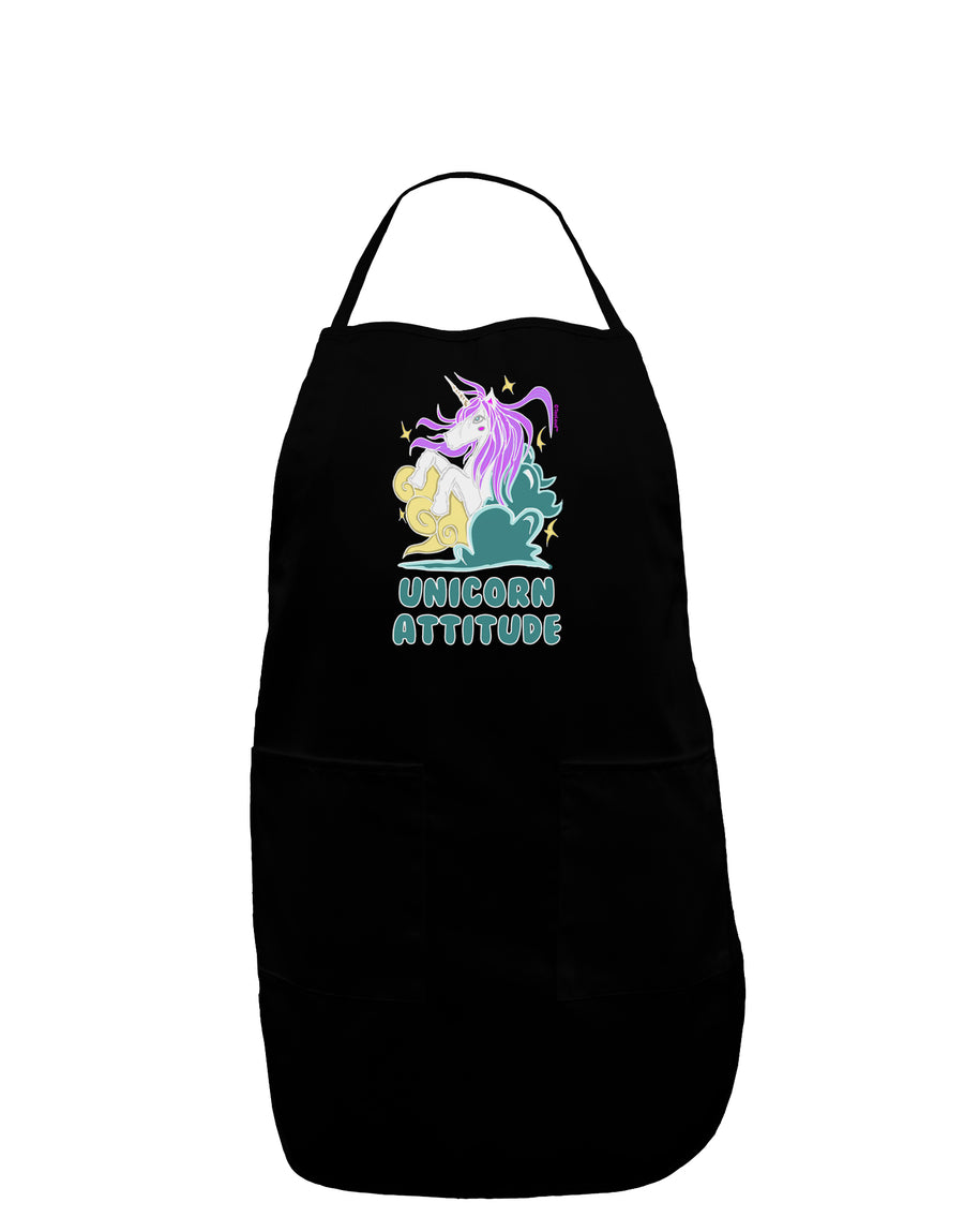 Unicorn Attitude Dark Plus Size Dark Apron-Bib Apron-TooLoud-Black-Plus-Size-Davson Sales