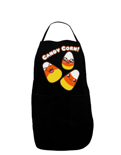 Cute Kawaii Candy Corn Halloween Dark Adult Apron-Bib Apron-TooLoud-Black-One-Size-Davson Sales