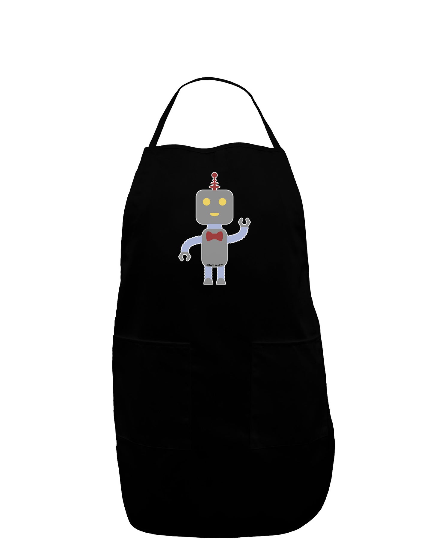 Cute Robot Male Plus Size Apron-Bib Apron-TooLoud-Black-Plus-Size-Davson Sales